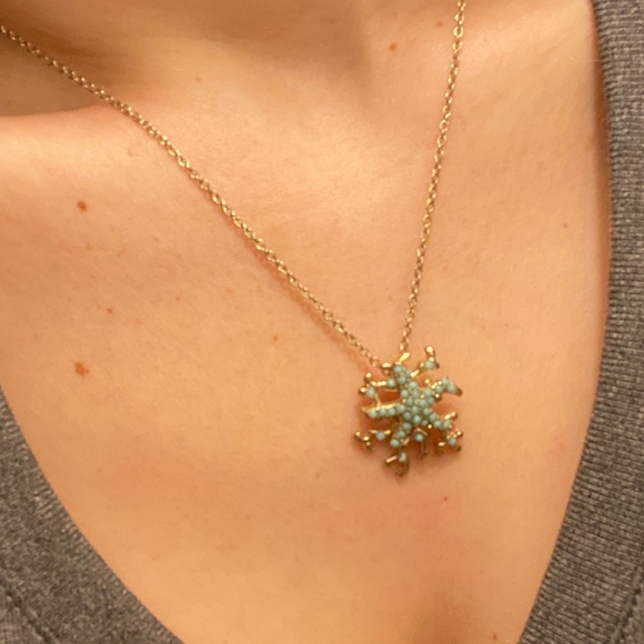 Jewelry - turquoise coral gold adjustable necklace